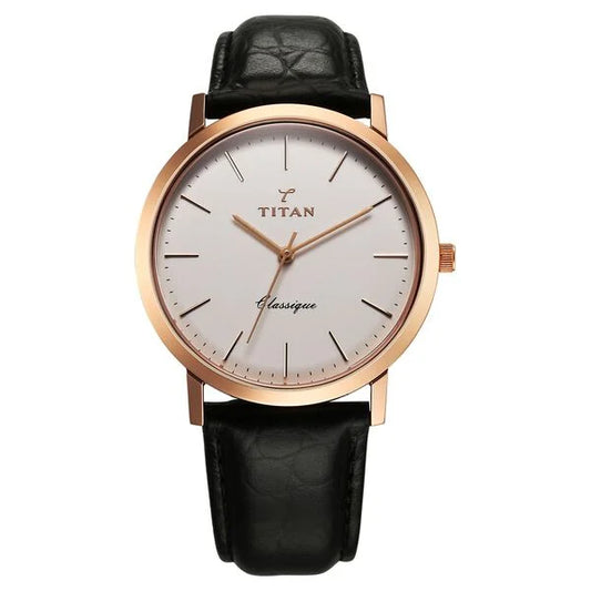 Titan 40 years Quartz Analog Silver Dial Watch For Men - 10030WL01