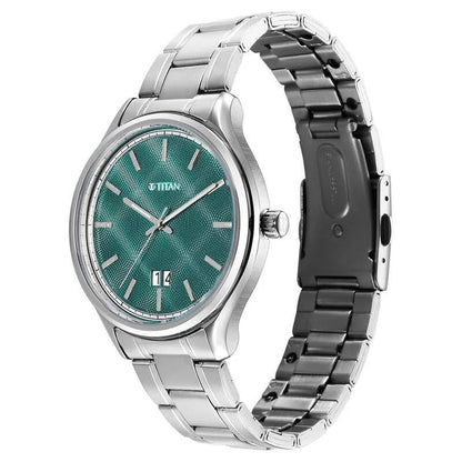 Titan Palette Of Time Quartz Analog with Date Green Dial Men Watch 10033SM03