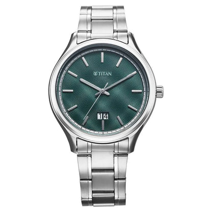 Titan Palette Of Time Quartz Analog with Date Green Dial Men Watch 10033SM03