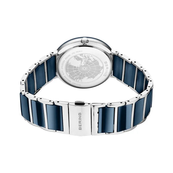 Bering Ceramic Blue Dial Analog Watch For Women’s – 11435-707