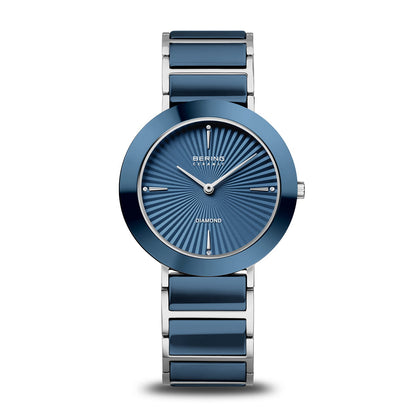 Bering Ceramic Blue Dial Analog Watch For Women’s – 11435-707