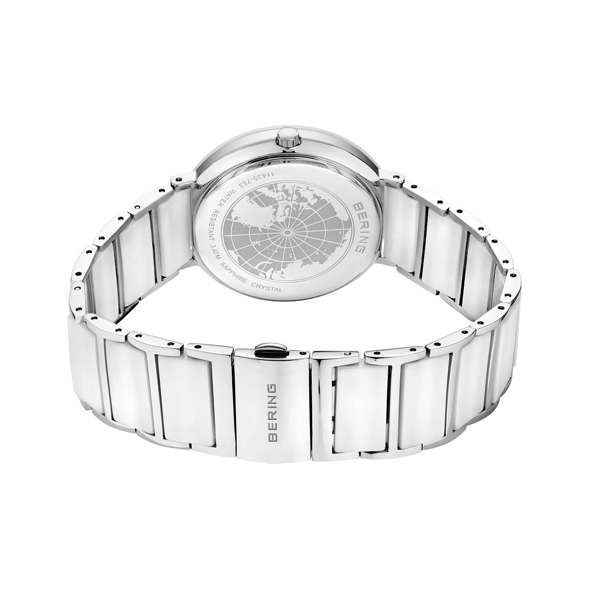 Silver Bering watch on a white background