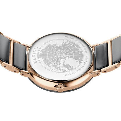 Bering Ceramic grey Round Dial Analog Women's Watch 11435-768