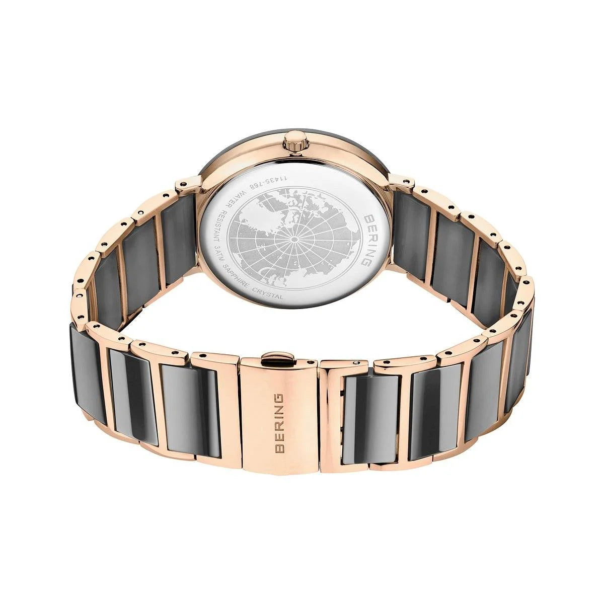Bering Ceramic grey Round Dial Analog Women's Watch 11435-768