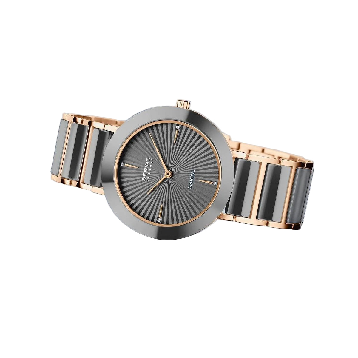 Bering Ceramic grey Round Dial Analog Women's Watch 11435-768
