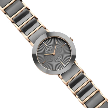 Bering Ceramic grey Round Dial Analog Women's Watch 11435-768