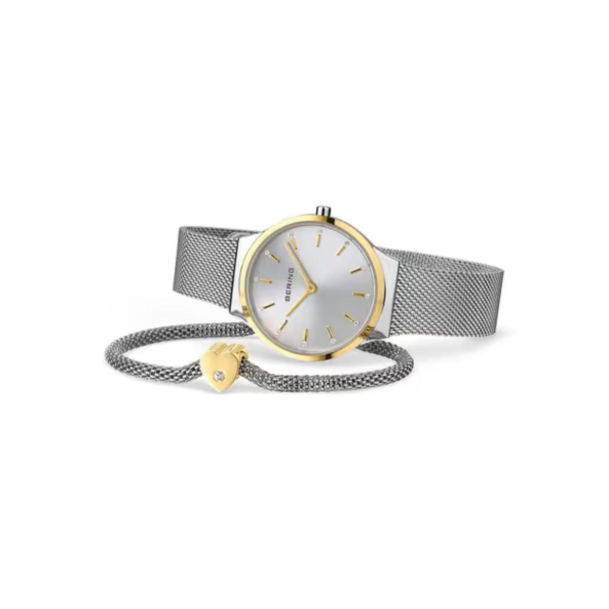 Bering Classic silver Dial Analog Women's Watch With Bracelet 12131-014