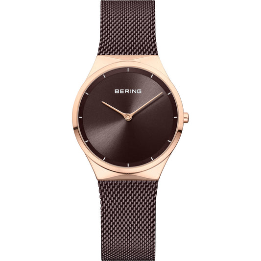 Bering Classic Brown Dial Analog Watch For Women's 12131-265