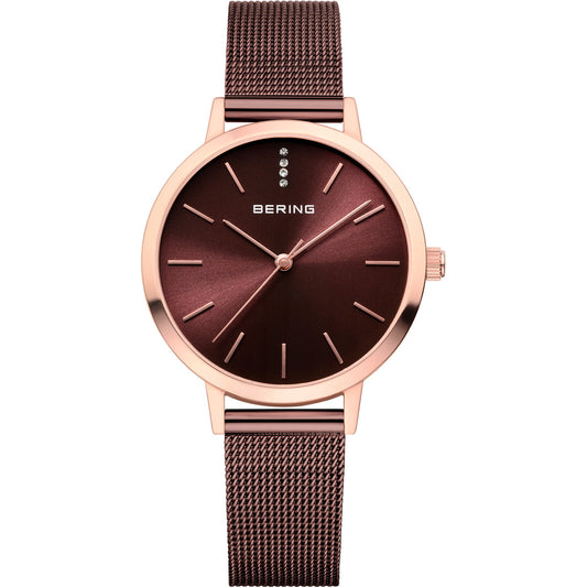 Bering Classic Quartz Brown Dial Analog Women's Watch 13434-265