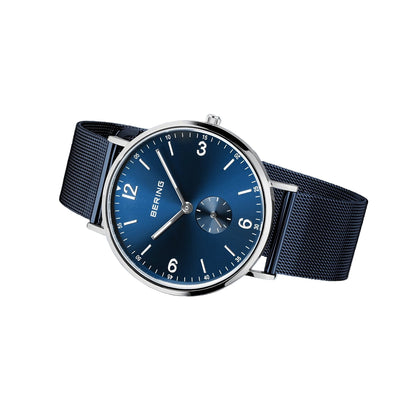Bering Classic Blue Dial Analog Stainless Steel Women's Watch 14040-307