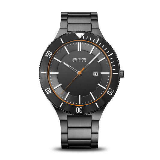Bering Solar Grey Dial Analog Watch For Women 14443-779