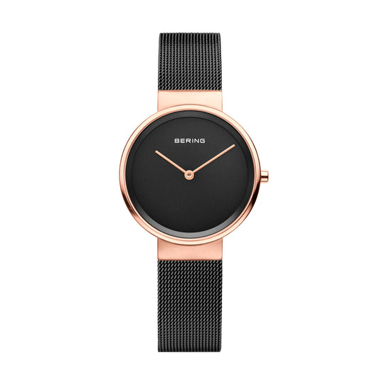 Bering Black Dial Analog Stainless Steel Watch for Women 14531-166