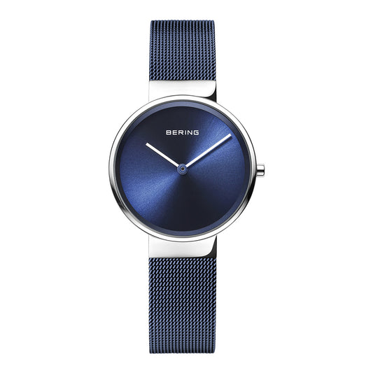 Bering Blue Dial Analog Stainless Steel Watch for Women 14531-307