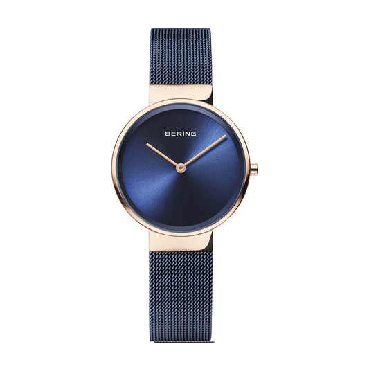 Bering Classic Blue Dial Analog Stainless Steel Women Watch 14531-367