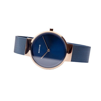 Bering Classic Blue Dial Analog Stainless Steel Women Watch 14531-367
