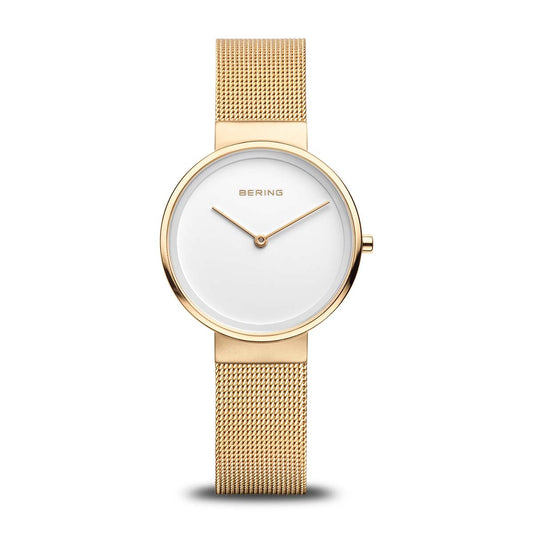 Bering Classic Quartz Round White Dial Analog Men Watch 14539-334