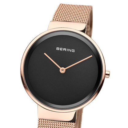 Bering Classic Black Dial Analog Stainless Steel Women Watch 14539-362