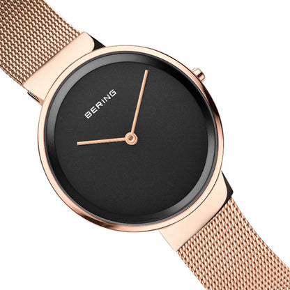 Bering Classic Black Dial Analog Stainless Steel Women Watch 14539-362