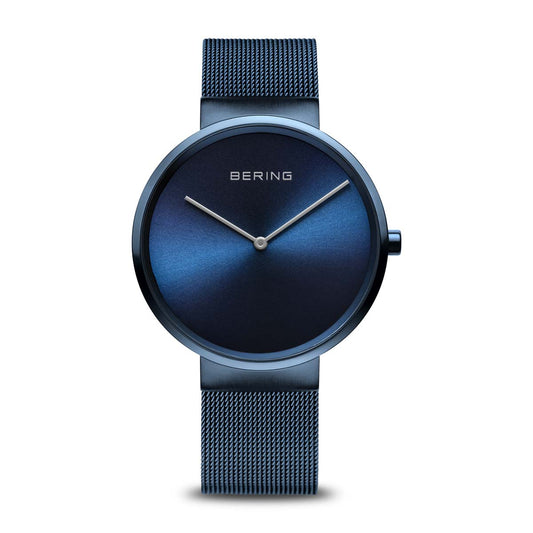 Bering Classic Quartz Round Blue Dial Analog Watch For Men 14539-397