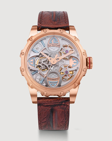 Britime Era Men Automatic Silver Dial Analog Leather Watch 147-L30308 - Buy Now at Sai Creations Watches