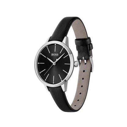 1502609 HUGO BOSS | Symphony Black Dial Leather Analog Watch (Women)