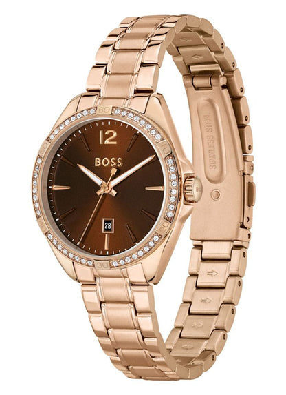 1502621 HUGO BOSS | Felina 32m Round Bronze Dial Watch (Women)