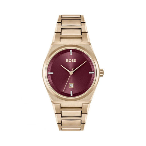 1502671 HUGO BOSS | Steer 36m Round Red Dial Watch (Women) - Buy Now at Sai Creations Watches