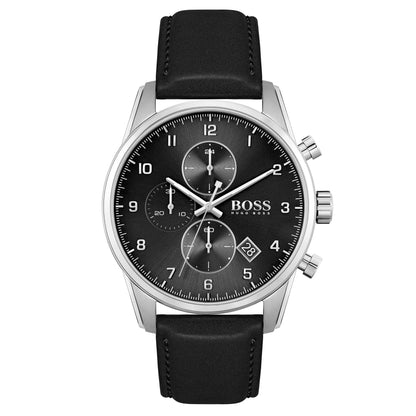 1513782 HUGO BOSS | Chronograph 44mm Round Black Dial Watch (Men)