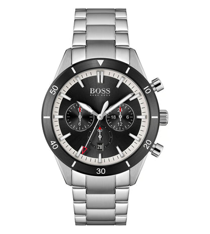 1513862 HUGO BOSS | Santiago Chrono Round Black Dial Watch (Men)