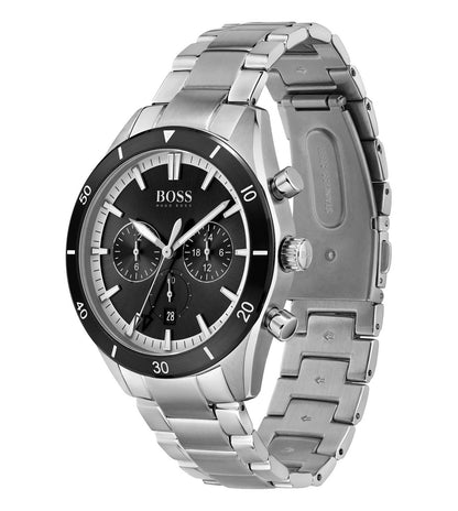 1513862 HUGO BOSS | Santiago Chrono Round Black Dial Watch (Men)