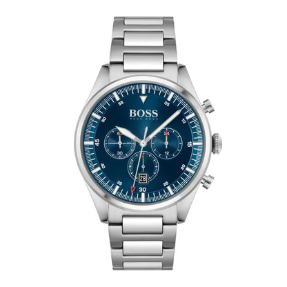 1513867 HUGO BOSS | Pioneer 44mm Round Blue Dial Watch (Men)