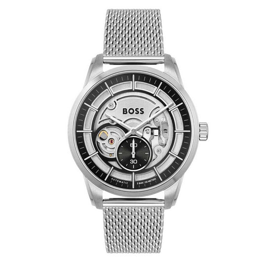 1513945 HUGO BOSS | Sophio 42mm Round Silver Dial Watch (Men)