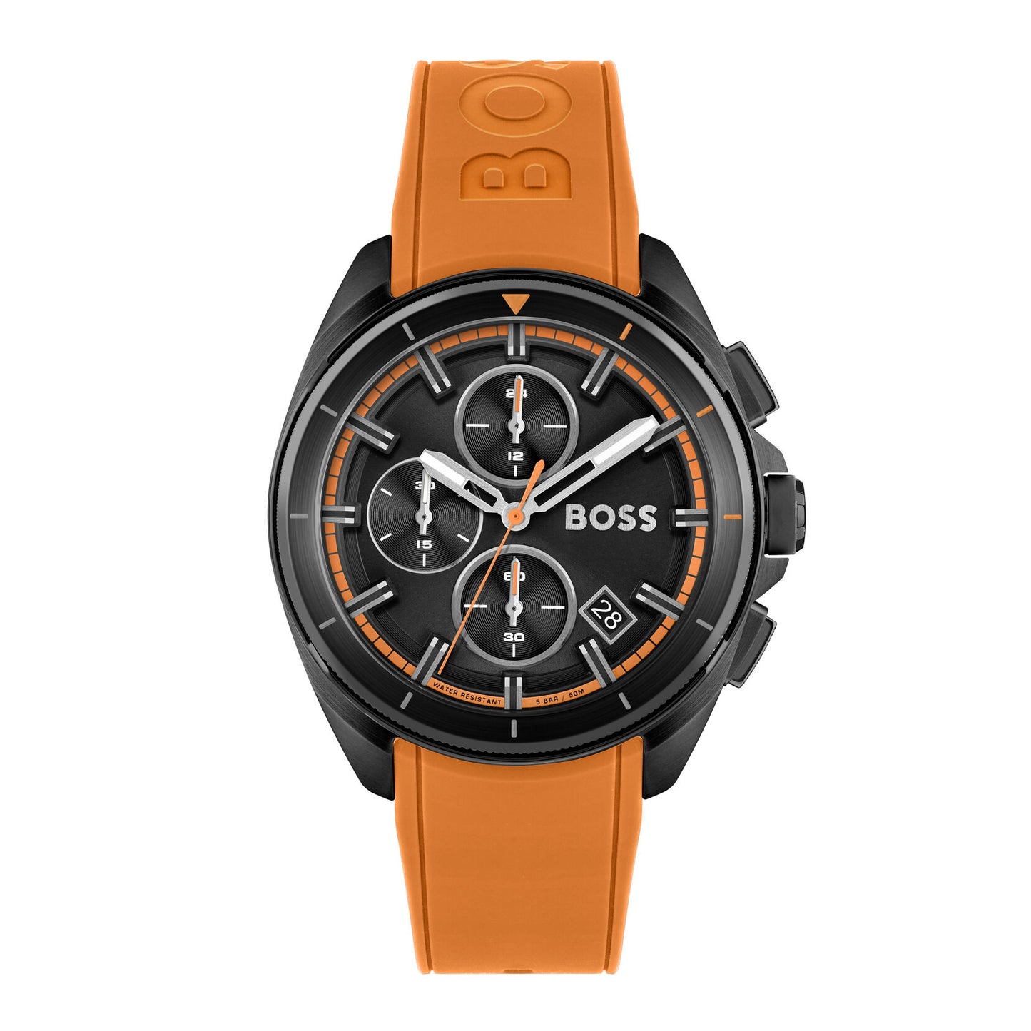 1513957 HUGO BOSS | Volane Chrono 44mm Round Black Dial Watch (Men)