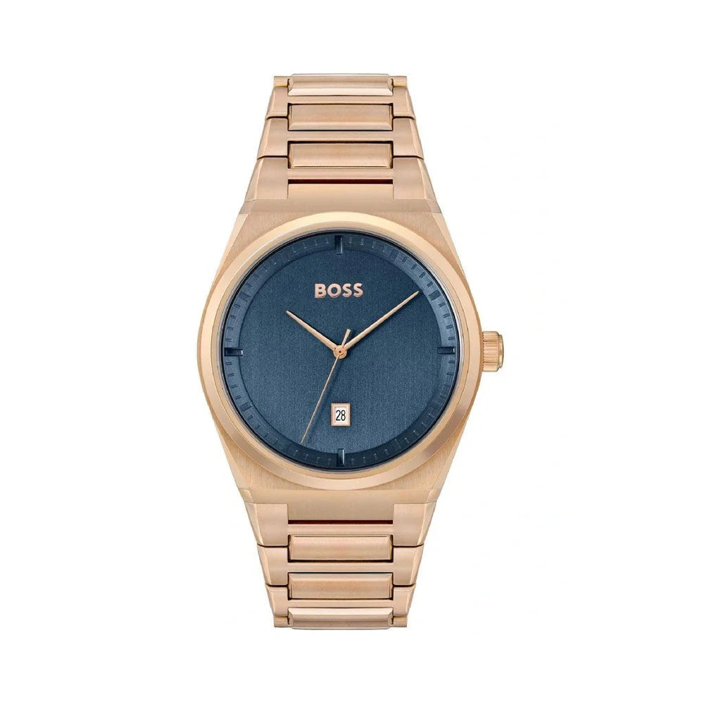 1513995 HUGO BOSS | Steer 42mm Round Blue Dial Watch (Men)