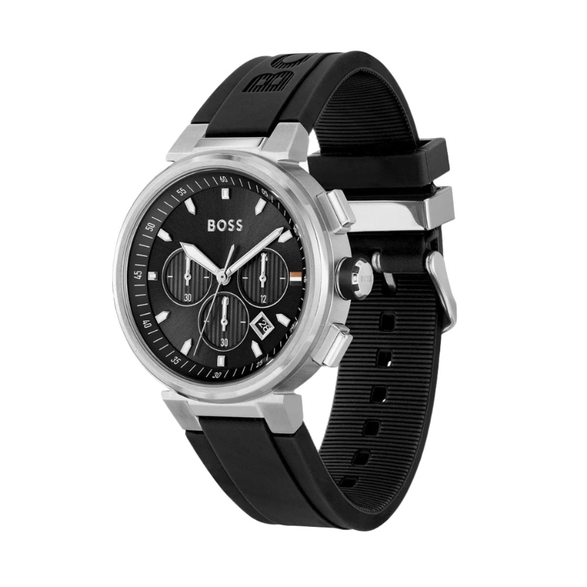 1513997 HUGO BOSS | Chrono 44mm Round Black Dial Watch (Men)