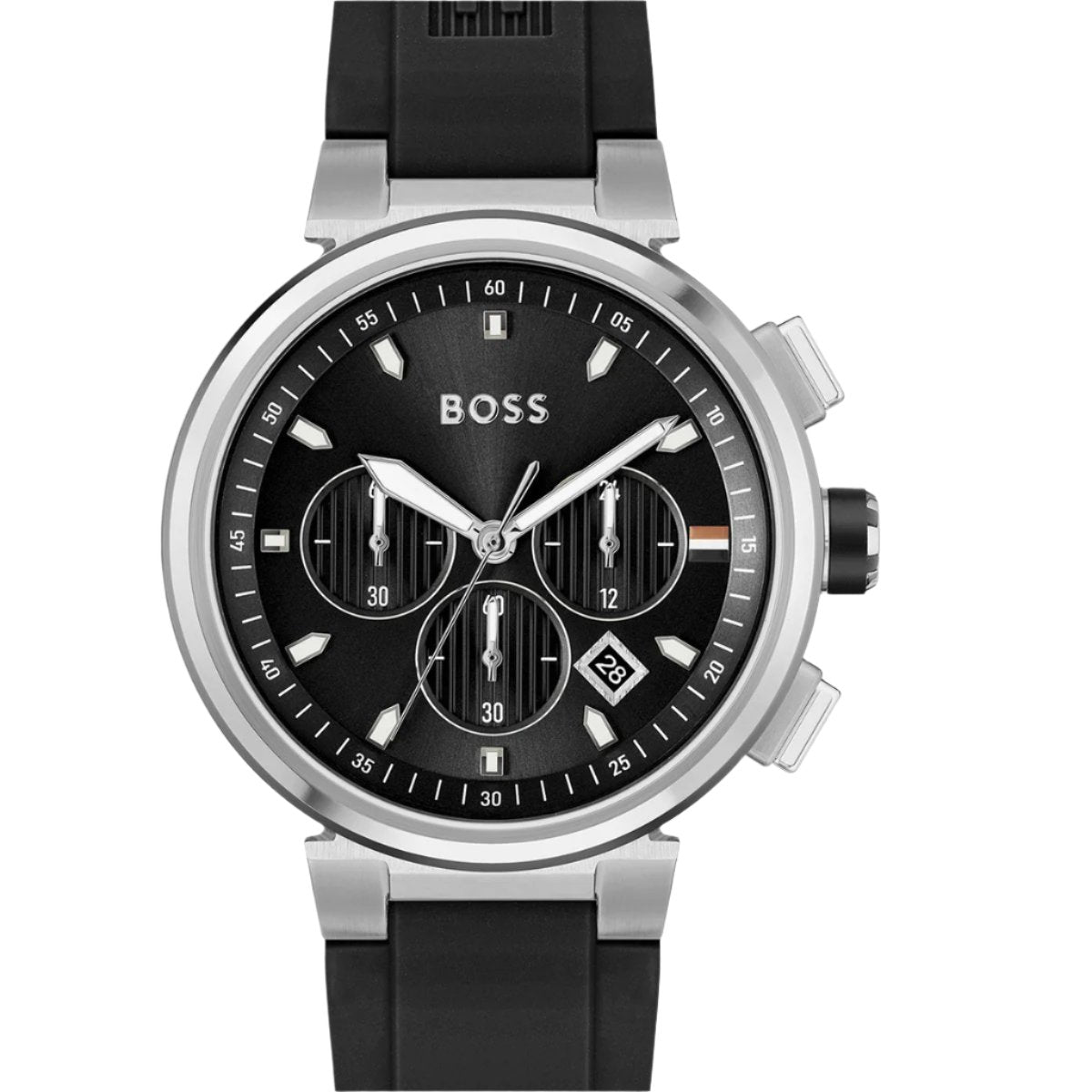 1513997 HUGO BOSS | Chrono 44mm Round Black Dial Watch (Men)