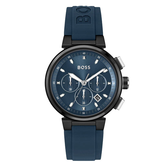 1513998 HUGO BOSS | Chronograph 44mm Round Blue Dial Watch (Men)