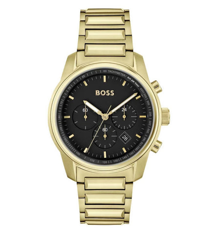 1514006 HUGO BOSS | Trace Chrono Round Black Dial Watch (Men) - Buy Now at Sai Creations Watches