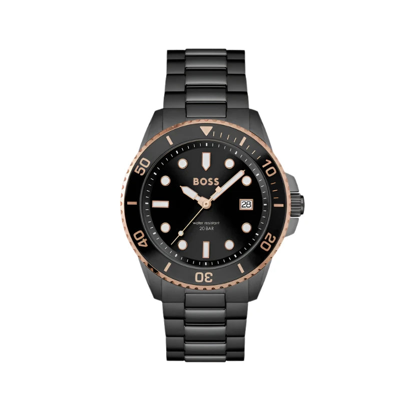 1514013 HUGO BOSS | Ace 43mm Round Black Dial Watch (Men)