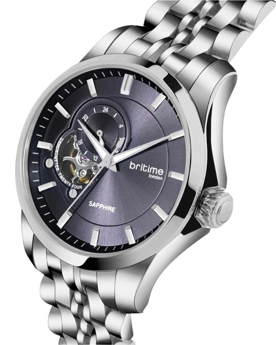Britime Britime Crimson Automatic Blue Dial Multifunction Automatic Men's Watc ...