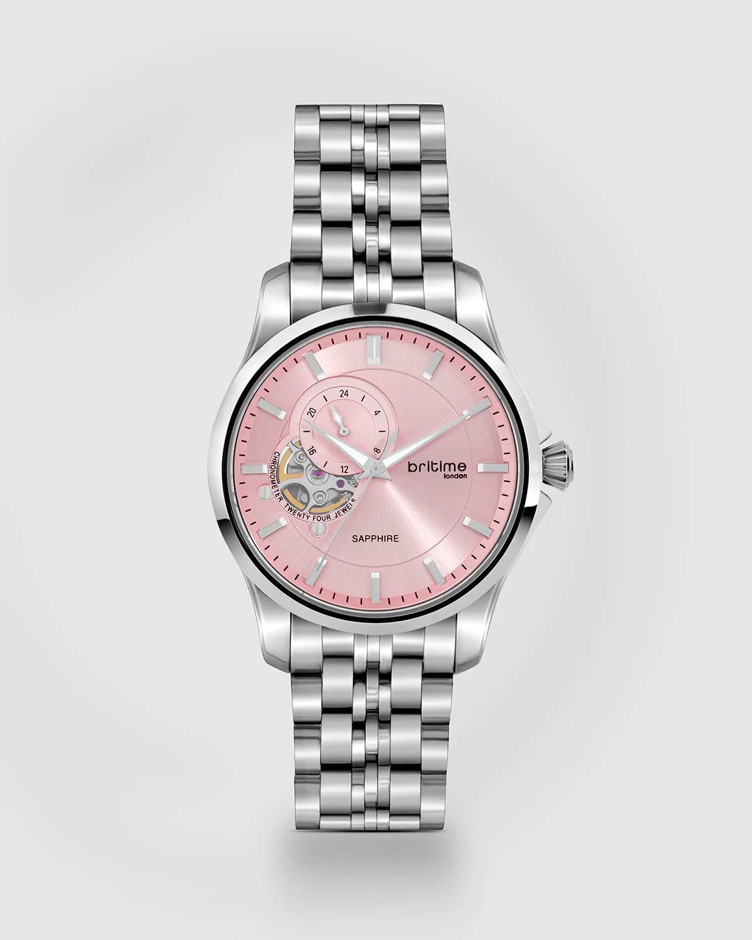Britime Crimson pink Dial Multifunction Automatic Men's Watch - 166-M11001