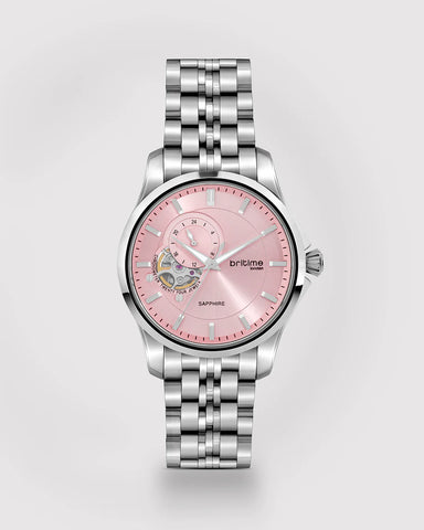 Britime Crimson pink Dial Multifunction Automatic Men's Watch - 166-M11001 - Buy Now at Sai Creations Watches