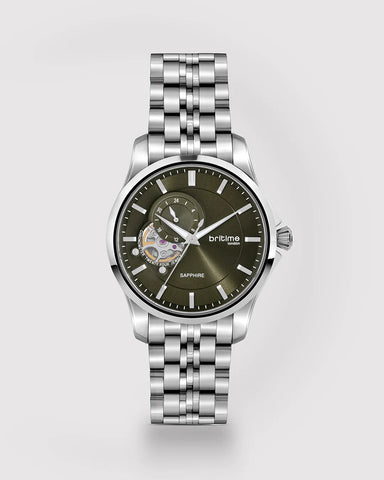 Britime Crimson Automatic Green Dial Multifunction Automatic Men's Watch -166-M11801 - Buy Now at Sai Creations Watches