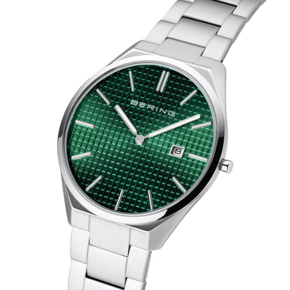 Bering Ultra Slim Green Dial Analog Men's Watch – 17240-708