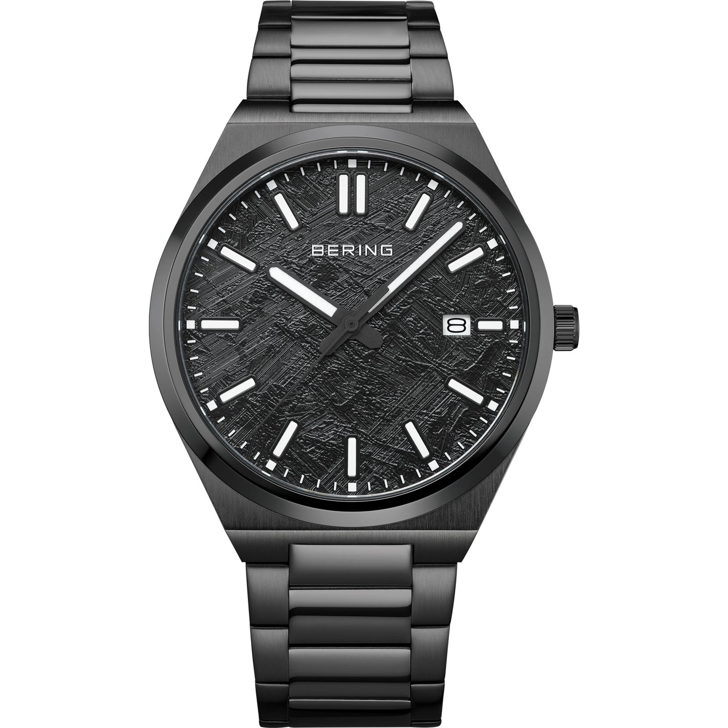 Bering Classic Black Dial Analog stainless steel Men's Watch 17639-722