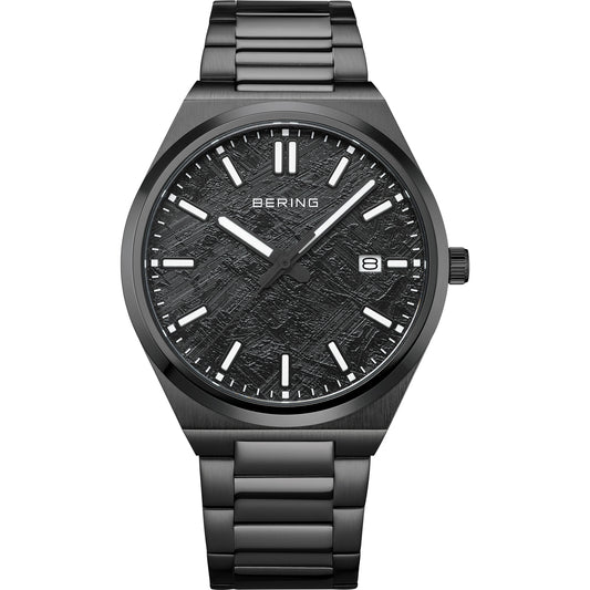 Bering Classic Black Dial Analog stainless steel Men's Watch 17639-722