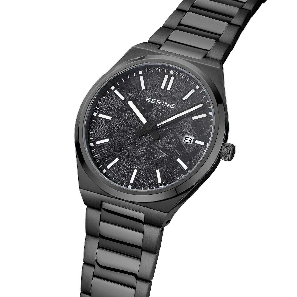Bering Classic Black Dial Analog stainless steel Men's Watch 17639-722