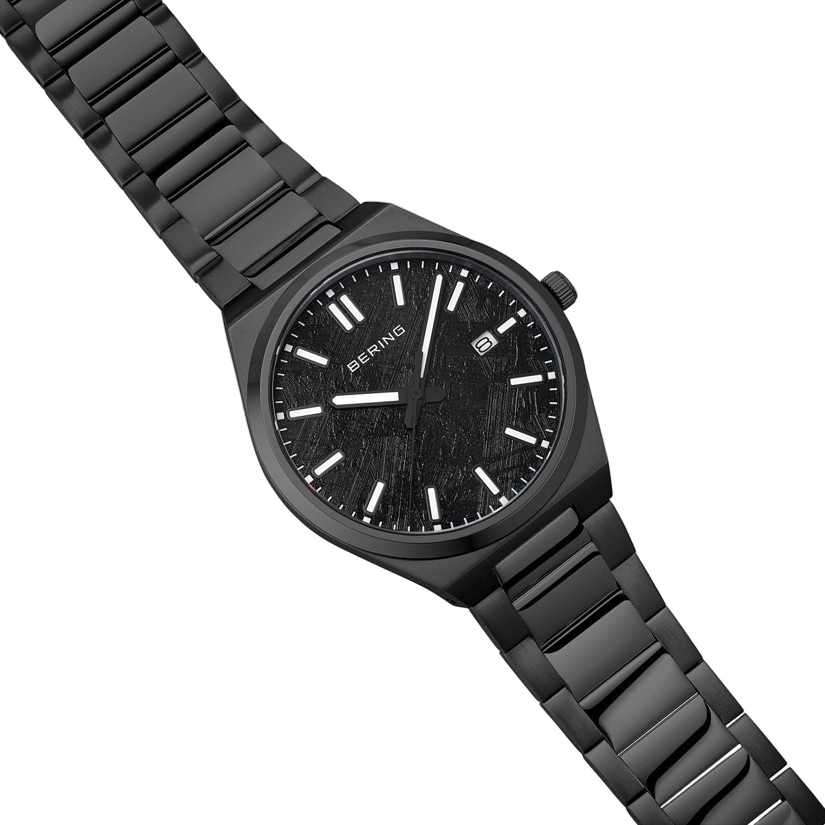 Bering Classic Black Dial Analog stainless steel Men's Watch 17639-722