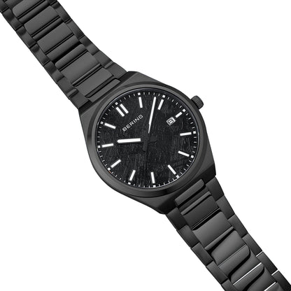 Bering Classic Black Dial Analog stainless steel Men's Watch 17639-722