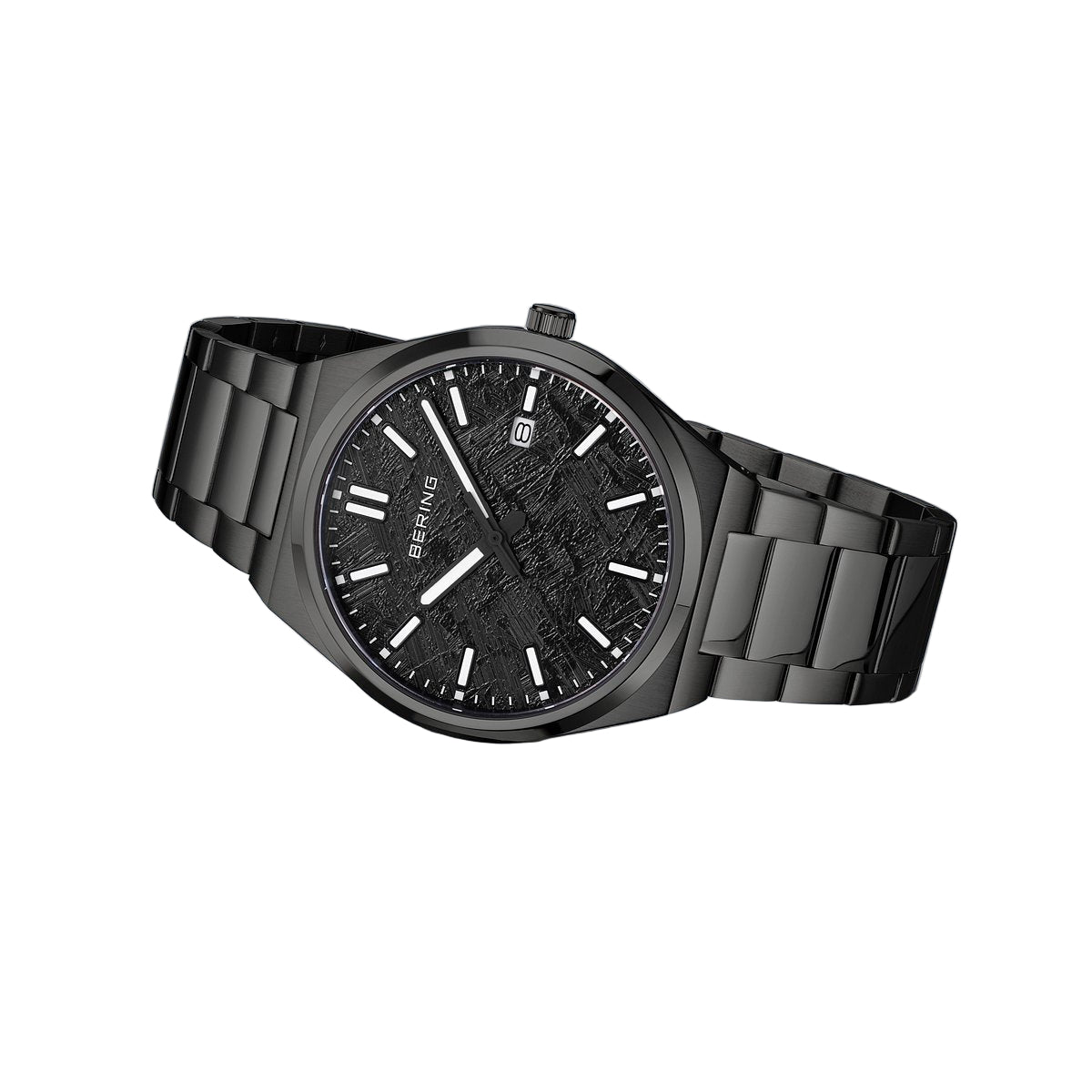 Bering Classic Black Dial Analog stainless steel Men's Watch 17639-722